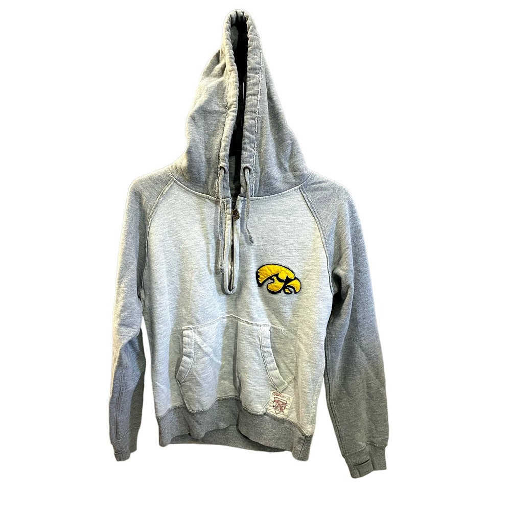 Press Box Hoodie Mens Small Iowa Hawkeyes Gray NCAA Football